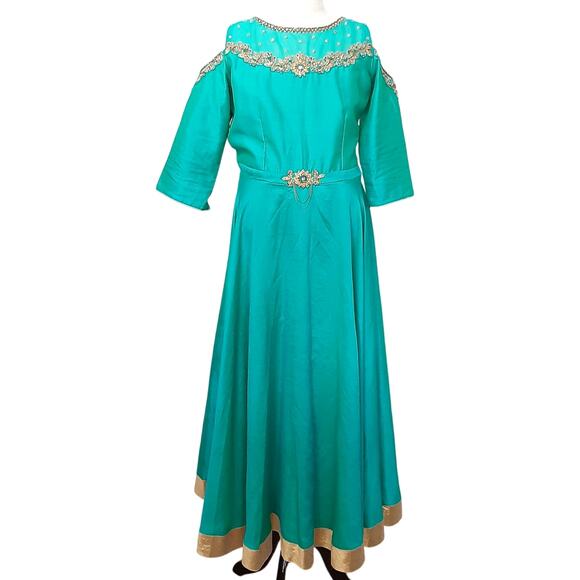 For Kids Indian Dress Disney Princess Jasmine Play Dress Beaded Girls 12/14 Gown - Picture 1 of 16